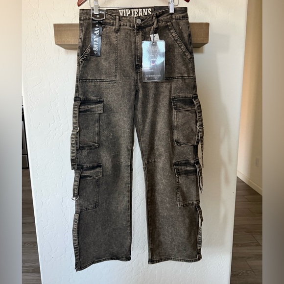 VIP Jeans|Women’s Dark Gray Olive Cargo Pants,deep pockets•••Size 13/31–NWT - Picture 5 of 14